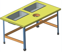 Стол производственный для доочистки картофеля типа СПК