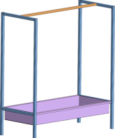 Стойка для подвешивания мясных туш типа ВСК