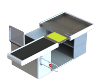 Кассовый бокс KIFATO с откидными роликами 3000 мм