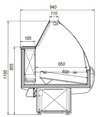 Витрина холодильная Марихолодмаш Таир ВХН-1,2