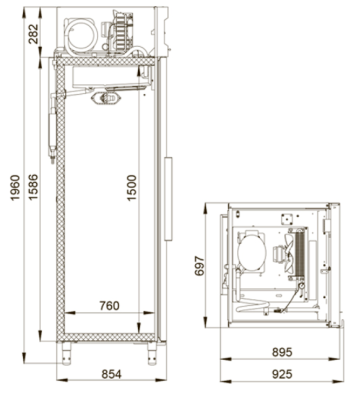 Шкаф холодильный Polair CV107-G Grande (нерж)