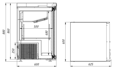 Шкаф холодильный ARKTO DF0.13-S