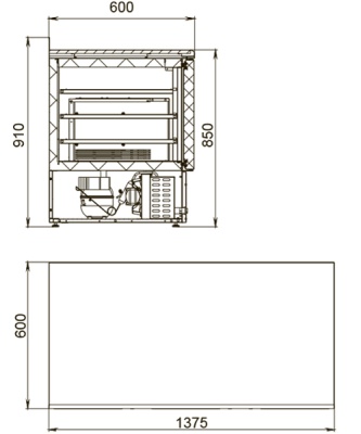 Стол холодильный Polair TMi3-G Grande