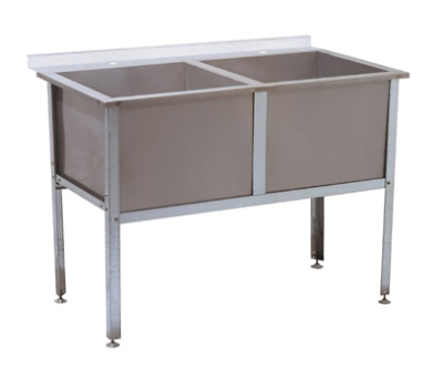 Ванна моечная двухсекционная Atesy типа ВМ с бортом Алента