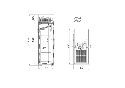 Шкаф холодильный ARKTO F1.0-G