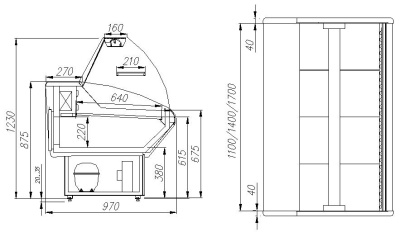 Витрина холодильная Полюс G95 SM 1,8-1 (ВХС-1,8) PALM