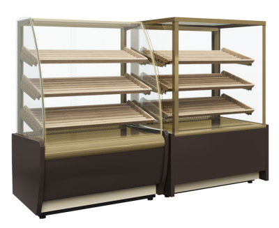 Хлебная витрина Carboma K70 N 0,9-1 LIGHT FLANDRIA (со стеклом)