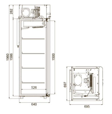 Шкаф холодильный Polair CV105-Gm Grande (нерж, алюм. профили)
