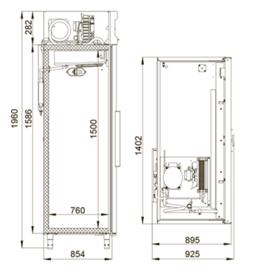 Шкаф холодильный Polair CV114-G Grande (нерж)