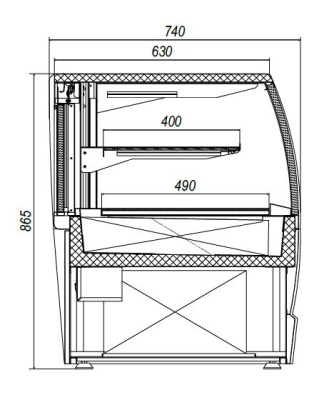 Витрина кондитерская  Марихолодмаш Veneto VSk-0,95