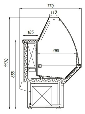 Витрина холодильная Марихолодмаш Нова ВХН-1,5