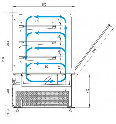 Витрина кондитерская Carboma KC84‑130 VV 1,2‑1 COSMO