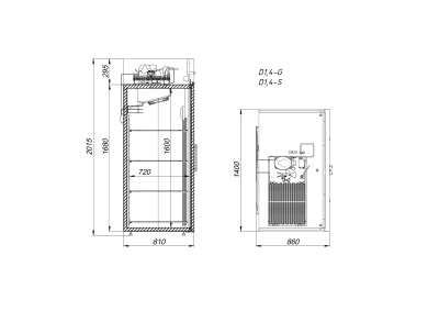 Шкаф холодильный ARKTO V1.4-GLD