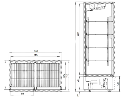 Шкаф холодильный Марихолодмаш Капри 1,12М