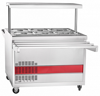 Прилавок холодильный Abat ПВВ(Н)-70ПМ-НШ Линия самообслуживания