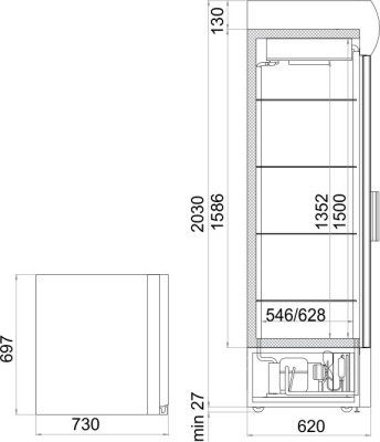 Шкаф холодильный Polair BC106 Professionale