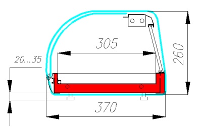 Витрина холодильная Carboma A37 SM 1,0-1 (ВХСв-1,0) BAR