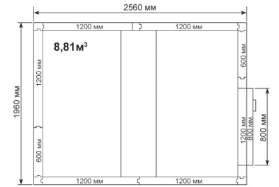 Камера холодильная Polair КХН-8,81 Standard