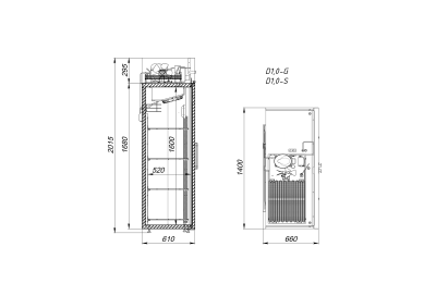 Шкаф холодильный ARKTO V1.0-GLD