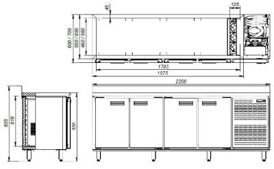 Стол холодильный Марихолодмаш СХС-4-60