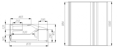 Витрина тепловая Carboma AC87 SH 1,0-1 (ВТ-1,0 Cube Арго XL ТЕХНО)