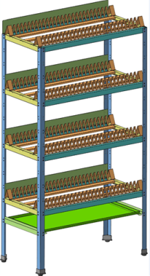 Стеллаж для хранения подносов типа СХП