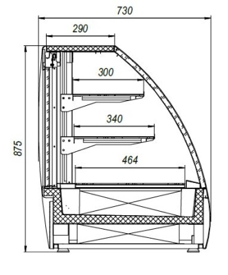 Витрина кондитерская  Марихолодмаш Veneto VSn-0,95