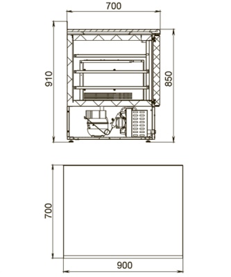 Стол холодильный Polair TMi2GN-G Grande