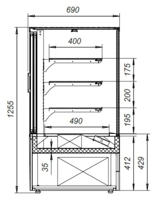 Витрина кондитерская  Марихолодмаш Veneto VS-0,95 Cube