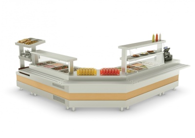 Прилавок для горячих напитков Atesy ПГН-1120-02 без полок Ривьера