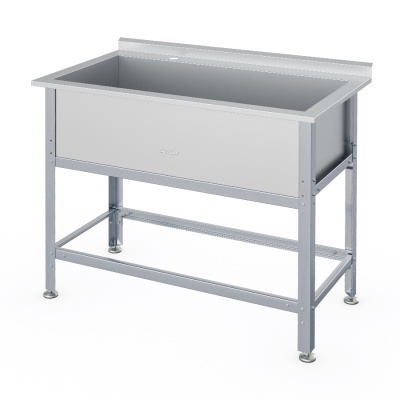 Ванна моечная односекционная Atesy типа ВСМ-Б с бортом Бюджет (большая)