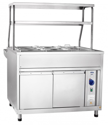 Мармит 2-х блюд Abat ЭМК-70КМ с подогреваемыми полками АСТА