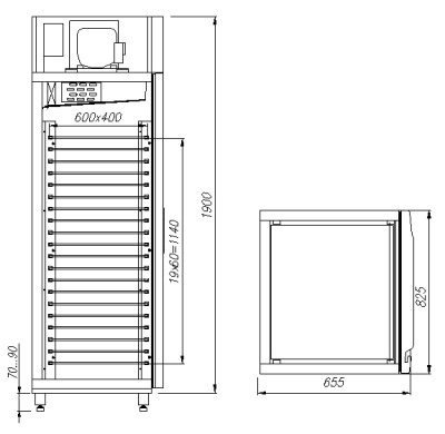 Шкаф холодильный Сarboma M560-1-G EN-HHC (5) 0430 PRO
