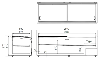 Ларь-Бонета холодильный Марихолодмаш Корсика ЛХН-2500
