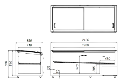 Ларь-Бонета холодильный Марихолодмаш Корсика ЛХН-2100