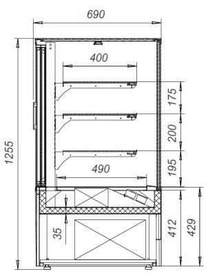 Витрина кондитерская  Марихолодмаш Veneto VS-1,3 Cube