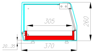 Витрина холодильная Carboma AC37 SM 1,0-1 CUBE BAR