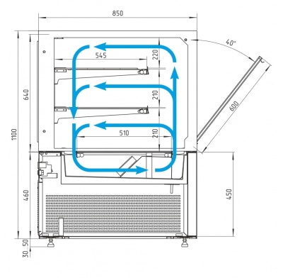 Витрина кондитерская Carboma KC84‑110 VV 1,5‑1 COSMO