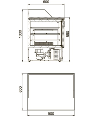 Стол холодильный Polair TMi2pizza-G Grande для пиццы