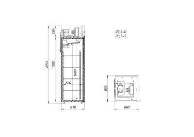 Шкаф холодильный ARKTO D0.5-G