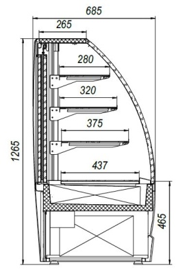 Витрина кондитерская  Марихолодмаш Veneto VS-UN