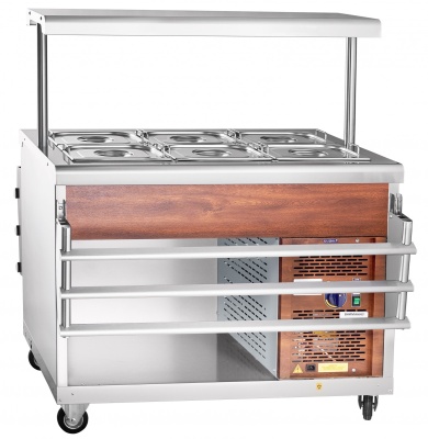 Прилавок холодильный Abat ПВВ(Н)-70ПМ-НШ Линия самообслуживания