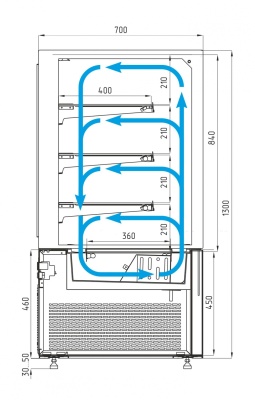 Витрина кондитерская Carboma KC71‑130 VV 0,9‑1 COSMO