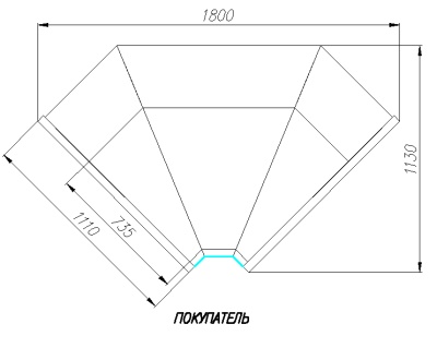 Витрина холодильная Carboma ВХСу-2 G110 внутренний 90 (G110 VM-6) BAVARIA