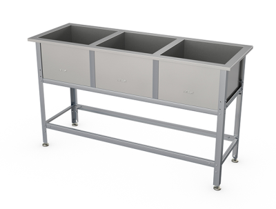 Ванна моечная трехсекционная Atesy типа ВСМ-Б Бюджет