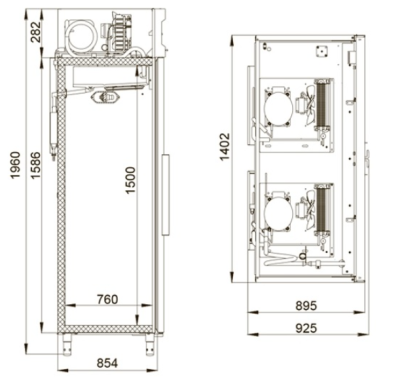 Шкаф холодильный Polair CC214-G Grande (нерж)