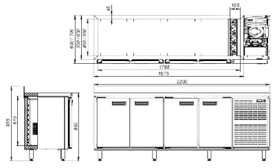 Стол холодильный Марихолодмаш СХН-4-70