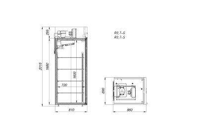 Шкаф холодильный ARKTO R0.7-S