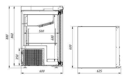 Шкаф холодильный ARKTO DR0.13-G