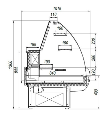 Витрина холодильная Марихолодмаш Таир ВХСд-1,2